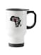 Printed Stainless Steel Travel Mug White/Black 13centimeter