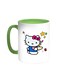 Hello Kitty Printed Coffee Mug Green/White 11ounce