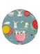 Cartoon Bunnies Printed Fridge Magnet Blue/Yellow/Red 5.5cm