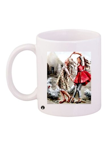 Friends Printed Coffee Mug White/Red/Grey