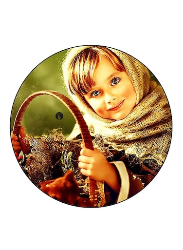 A Girl Printed Fridge Magnet Multicolour