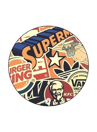 Logos Printed Fridge Magnet Multicolour