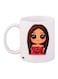 Girl Printed Coffee Mug White/Red/Brown 11ounce