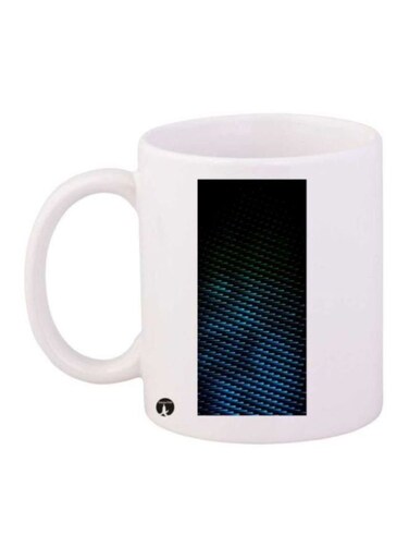 Dots Printed Mug White/Black/Blue