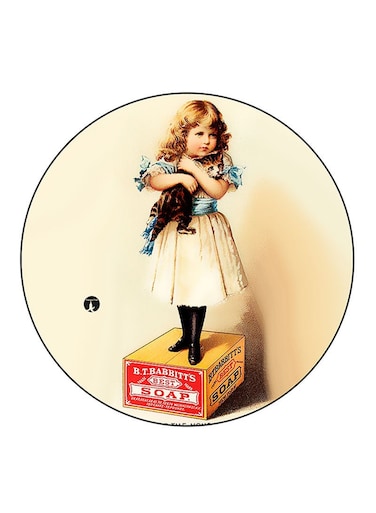 Vintage Art Printed Fridge Magnet Multicolour