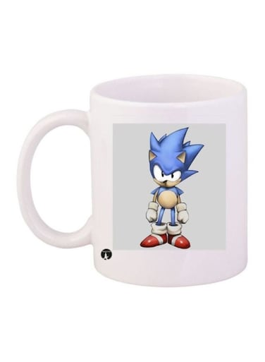 Sonic Character Printed Coffee Mug White/Blue/Red
