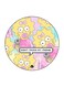 Cartoon Printed Fridge Magnet Multicolour 5.5 x 5.5cm