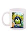 Monsters Printed Coffee Mug White/Green/Blue