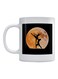 Dancing Printed Coffee Mug White/Black/Orange