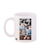 Peace Love Joy Printed Mug White/Blue/Brown Standard Size