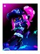 Cartoon Girl Printed Decorative Plate Blue/Pink 20x15cm