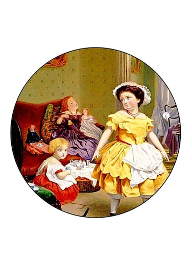 Vintage Art Printed Fridge Magnet Multicolour
