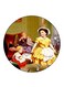 Vintage Art Printed Fridge Magnet Multicolour