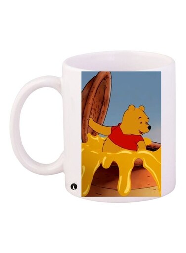 Printed Coffee Mug White/Yellow/Red 11ounce