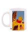 Printed Coffee Mug White/Yellow/Red 11ounce