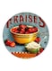 Strawberry Printed Fridge Magnet Red/Yellow/Green 5.5cm