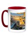 Rome Printed Coffee Mug Red/White/Yellow 11ounce