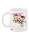 Flower Printed Coffee Mug White/Green/Pink 11ounce