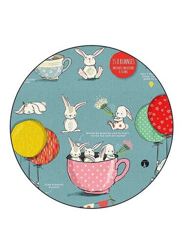Rabbits Printed Fridge Magnet Multicolour