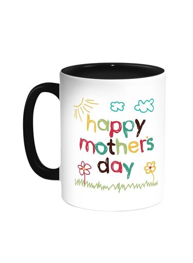 Happy Mother's Day Printed Coffee Mug Black/White 11ounce