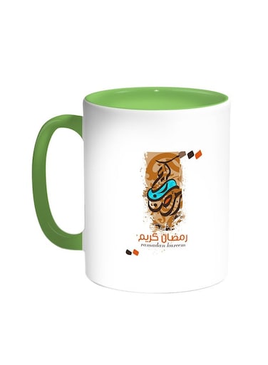 Ramadan Kareem Printed Coffee Mug Green/White 11ounce