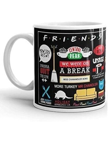 Friends Tv Show Mug  White Ceramic Coffee Tea Mug, 11oz  Gift for Friends Fans