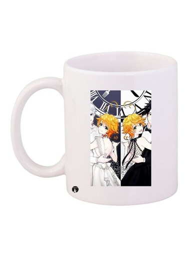 Couple Printed Coffee Mug White/Yellow/Black 11ounce