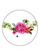 Flowers Printed Fridge Magnet Round Multicolour