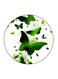 Butterfly Printed Fridge Magnet Green/White/Black 5.5 x 5.5cm