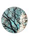 Floral Printed Fridge Magnet Blue/White/Black 5.5cm