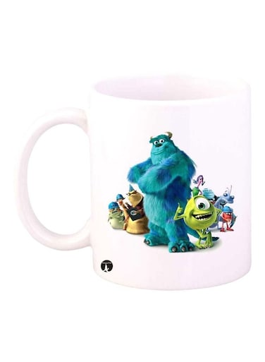 Monsters Inc Printed Mug White/Blue/Green Standard Size