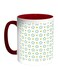Motifs Of Small And Large Stars Printed Coffee Mug Red/WhiteBlue 325ml