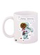 Printed Ceramic Coffee Mug White/Blue/Red