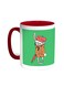 Cartoon Drawing - Rabbit Printed Coffee Mug Red/White 11ounce