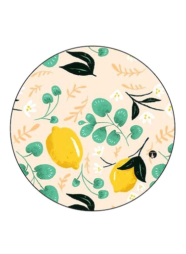 Lemons Printed Fridge Magnet Round Multicolour