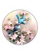 Birds Printed Fridge Magnet Round Multicolour