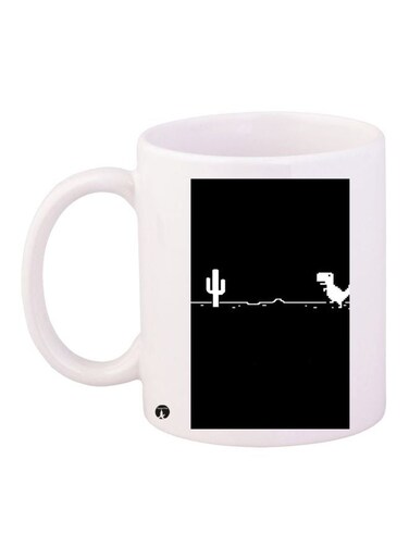 Printed Coffee Mug White/Black 11ounce