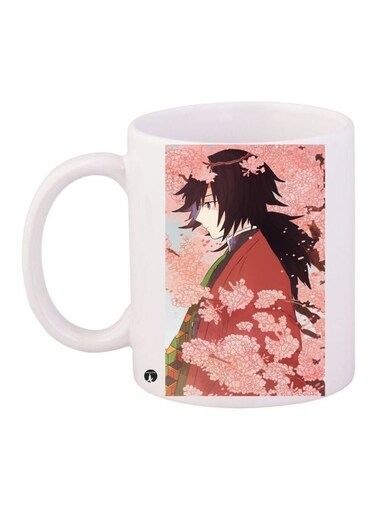 Anime Printed Coffee Mug White/Pink/Black 11ounce