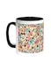 Arabic Letters Scattered Printed Coffee Mug Black/White 11ounce