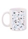 Printed Coffee Mug White/Blue/Brown 11ounce