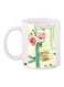 Floral Printed Coffee Mug White/Pink/Green 11ounce