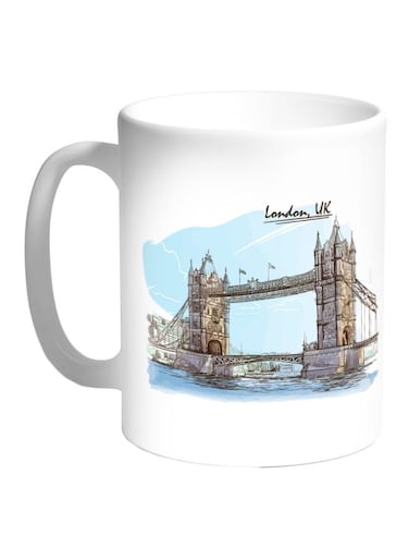 Bridge Of London Printed Coffee Mug White/Brown