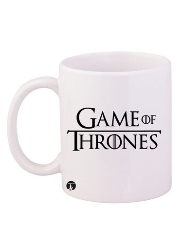 Game Of Thrones Printed Coffee Mug White/Black 11ounce