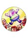 Clarence Printed Fridge Magnet Round Multicolour