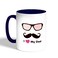 I Love My Dad Printed Coffee Mug, Blue 11 Ounce