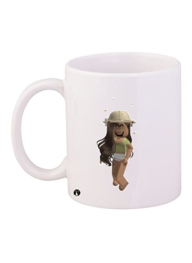 Printed Coffee Mug White/Brown/Green