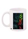 Printed Coffee Mug White/Green/Red 11ounce