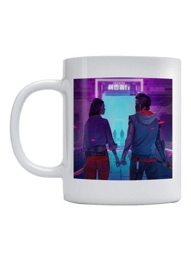 Digital Printed Mug White/Blue/Purple