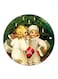 Vintage Art Printed Fridge Magnet Round Multicolour