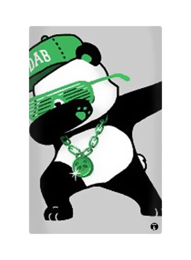 Printed Fridge Magnet Black/White/Green 8.5x0.4x5.5cm